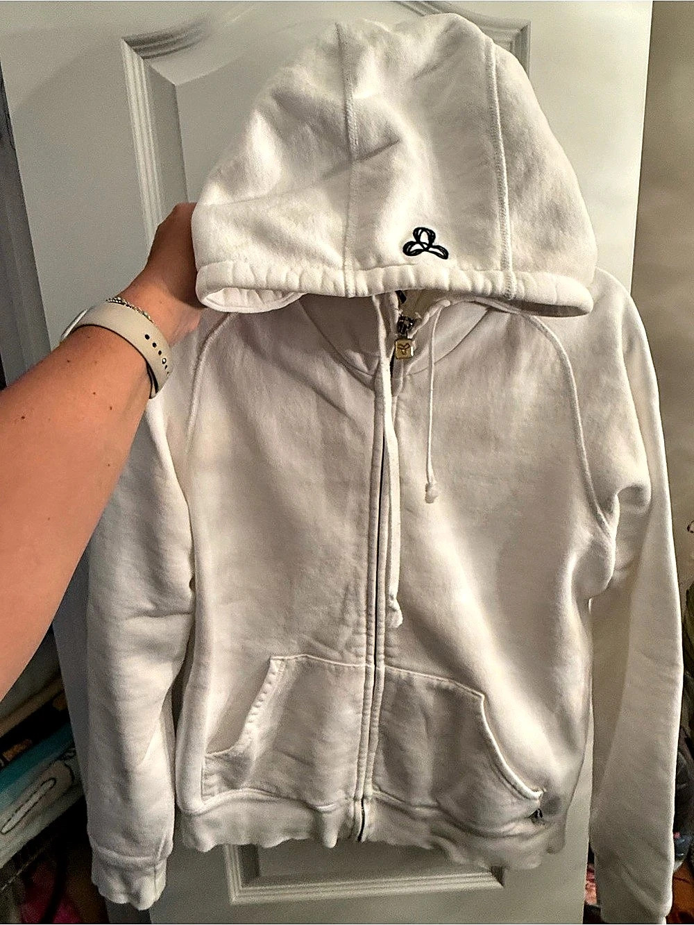 TNA White Full Zip Hoodie
